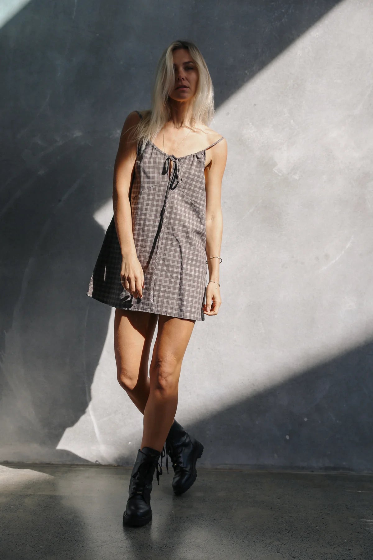 The Bare Road Ari Dress Maple Gingham