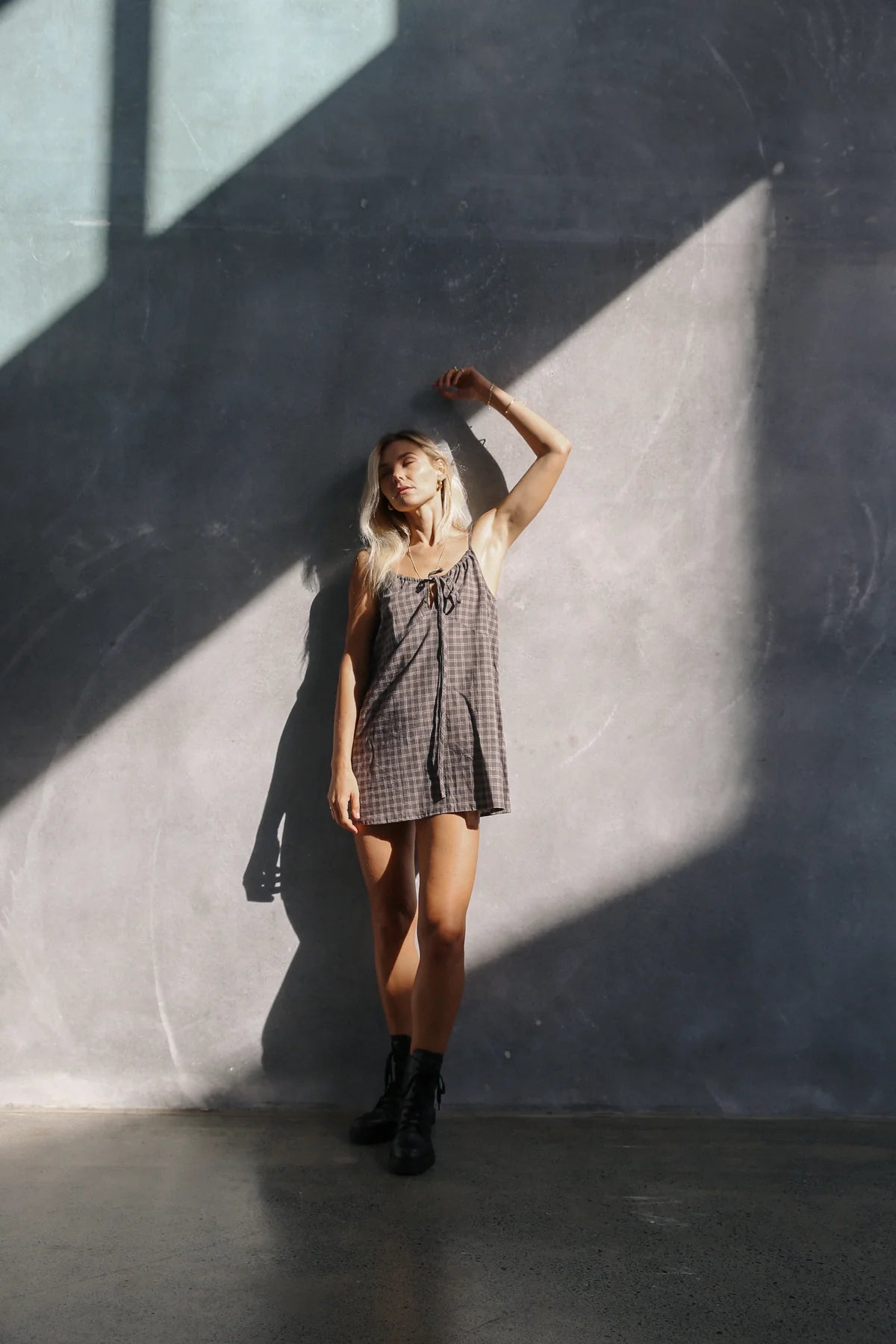 The Bare Road Ari Dress Maple Gingham
