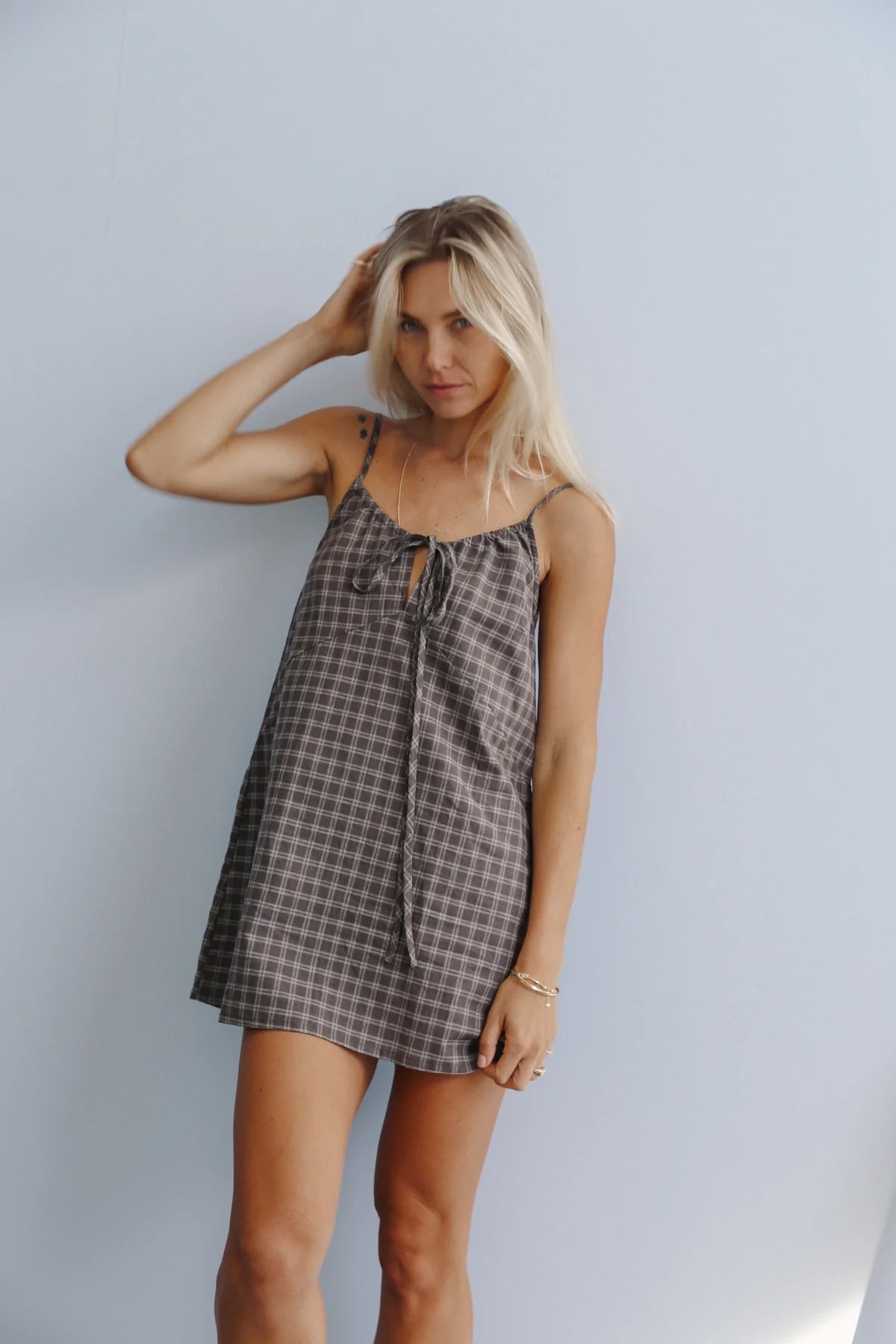 The Bare Road Ari Dress Maple Gingham