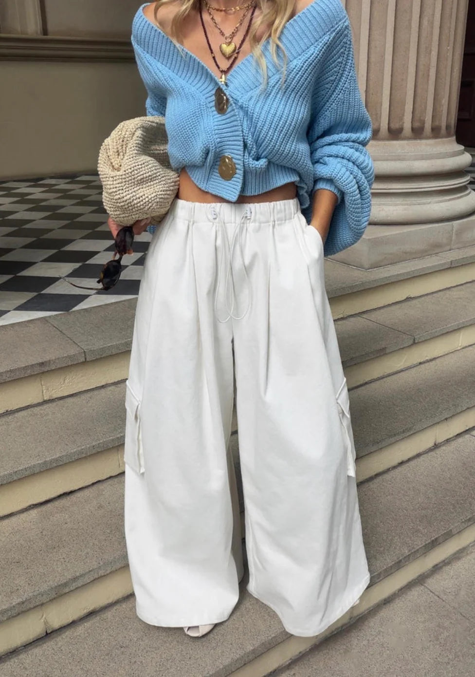 La Bohème Girls Ezra Pant Denim Cloud