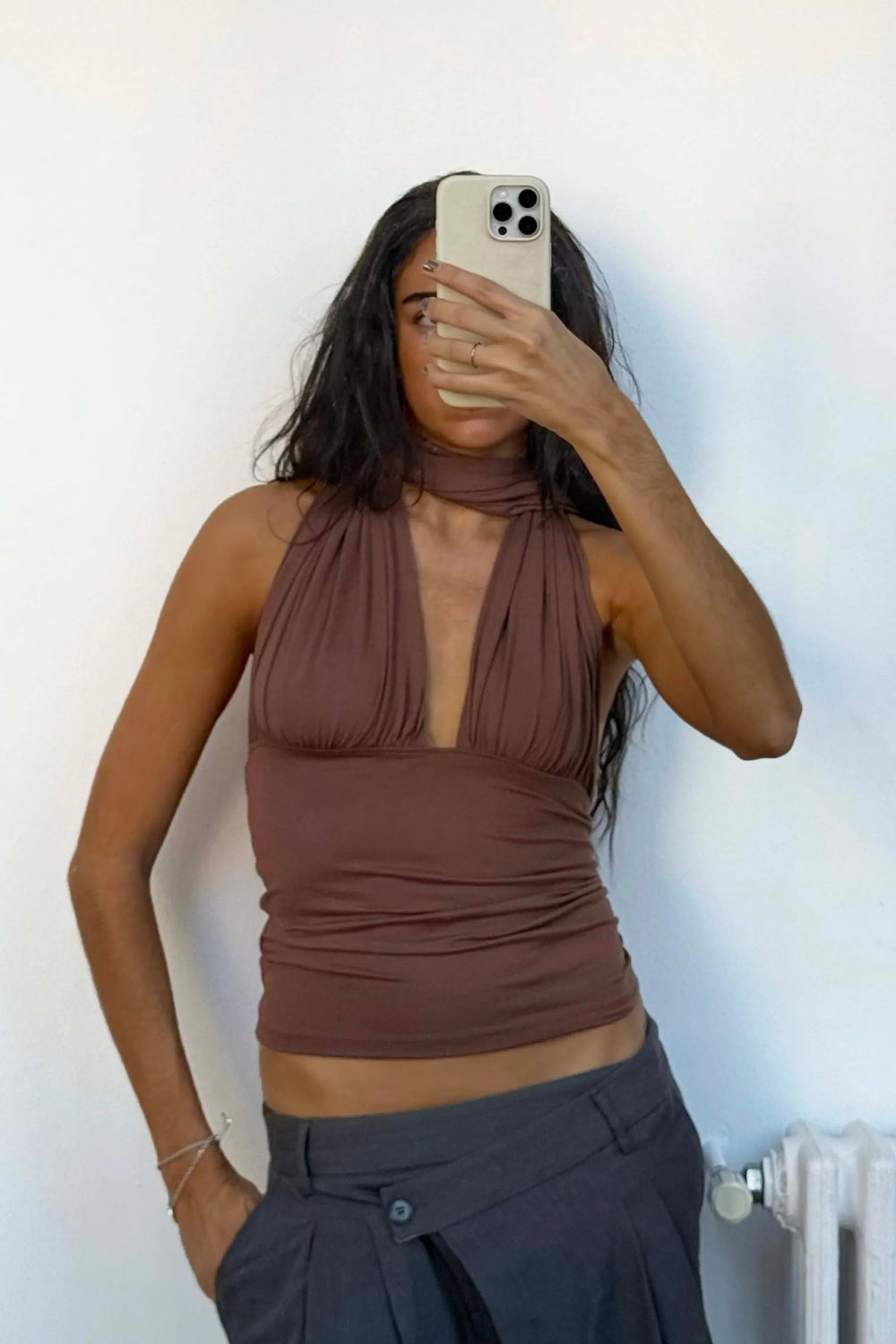 Isabela Brown Top