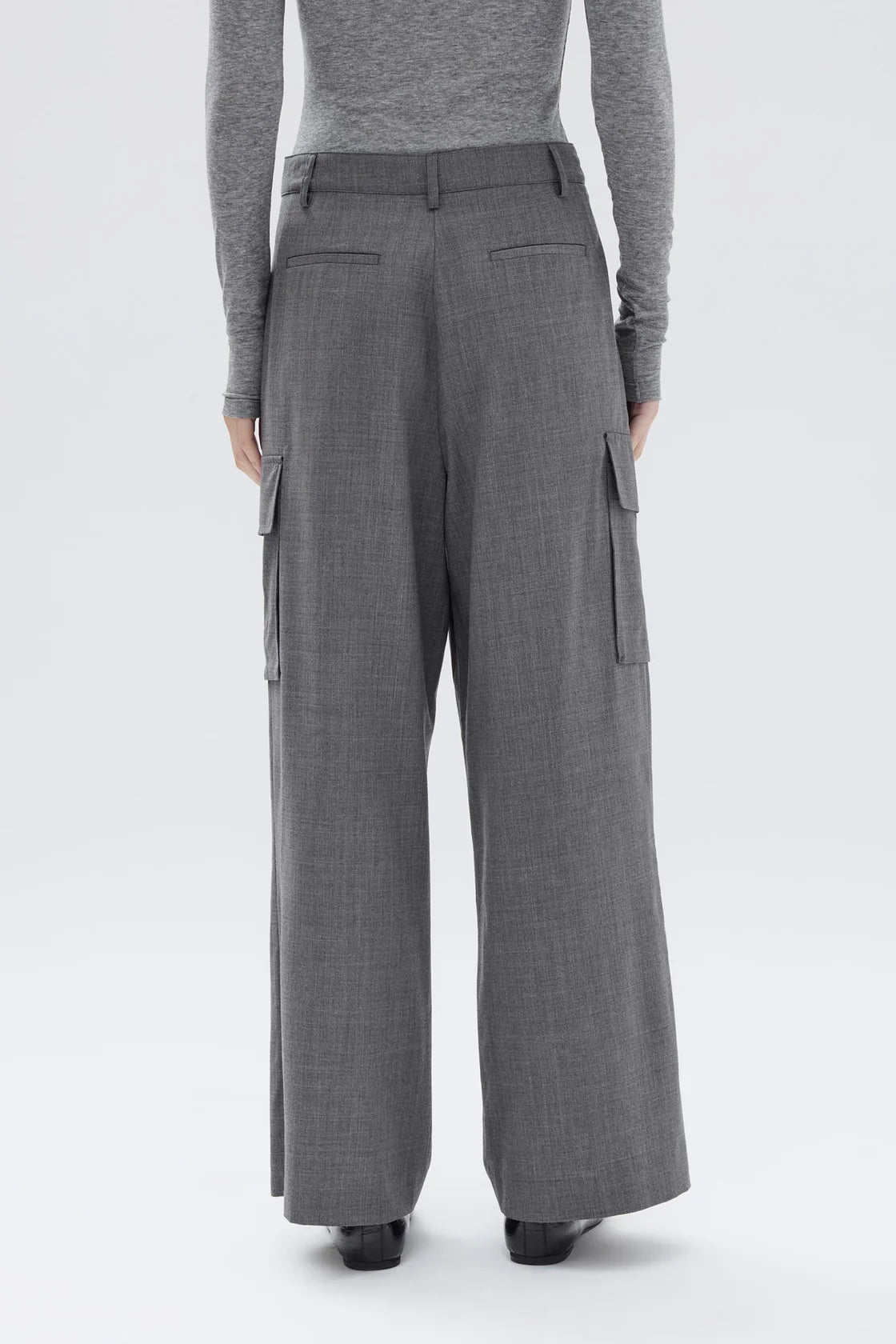 Isara Wool Cargo Pant Charcoal