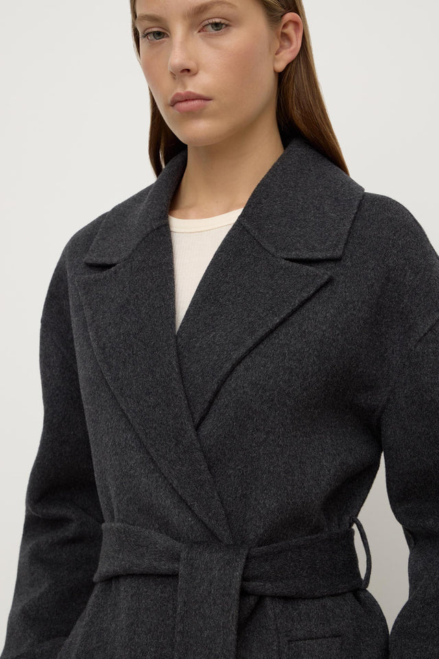 Ivy Wool Coat Charcoal Marle
