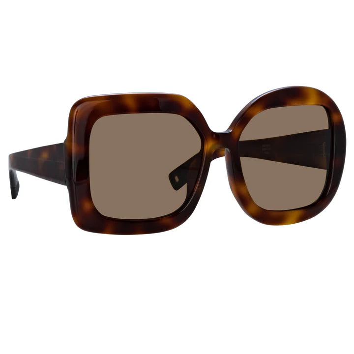 Jacquemus Carre Rond Sunglasses Tortoise