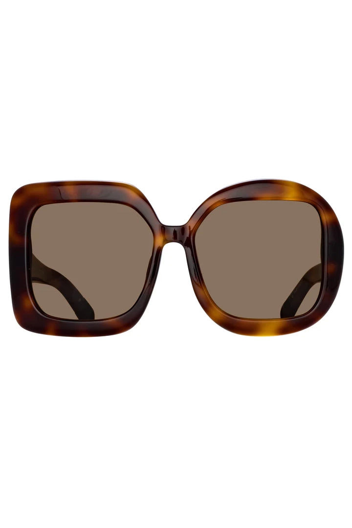 Jacquemus Carre Rond Sunglasses Tortoise