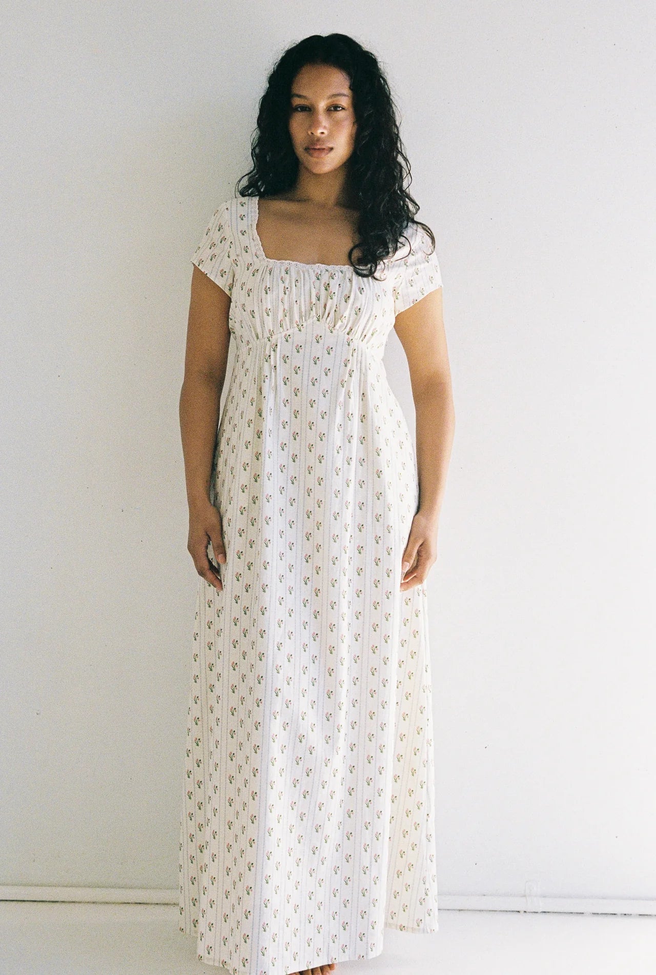 Irina Maxi Dress Poppies Stripe