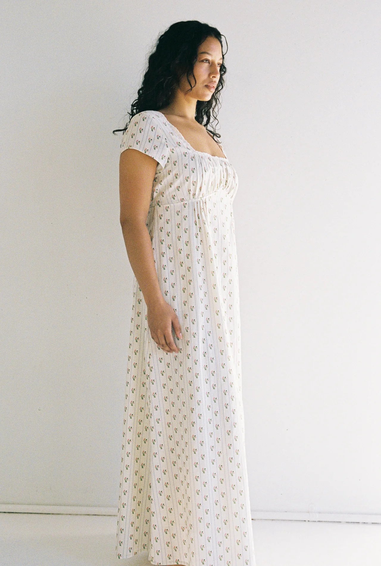 Irina Maxi Dress Poppies Stripe