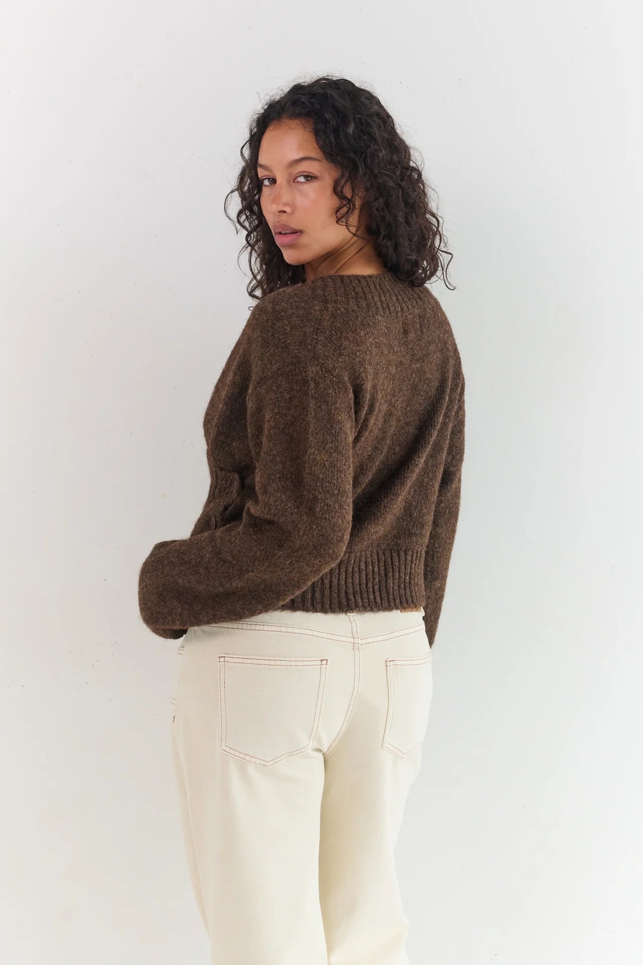 Serena Wrap Cardigan Brunette