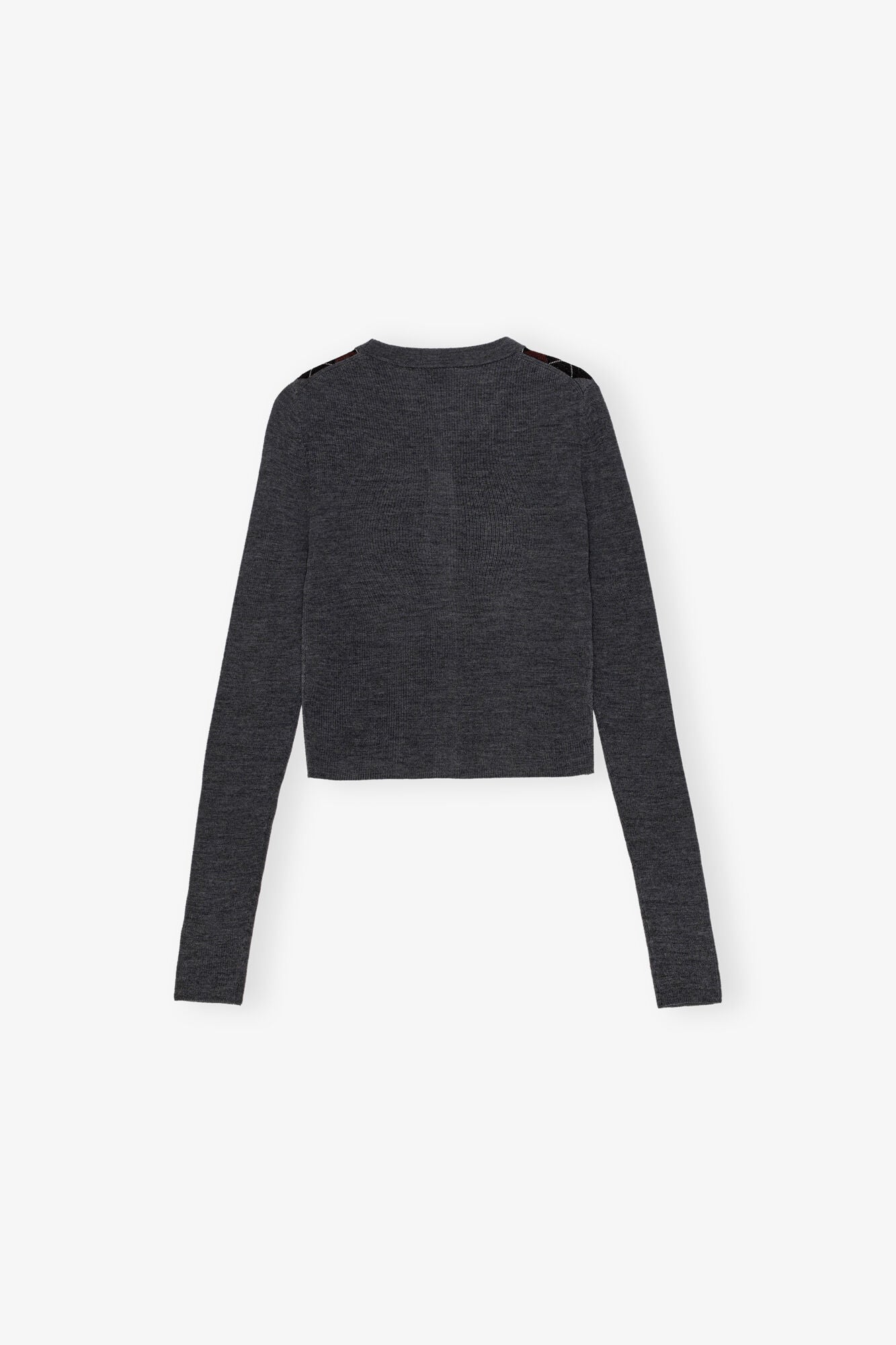 Ganni Cardigan in Grey Wool