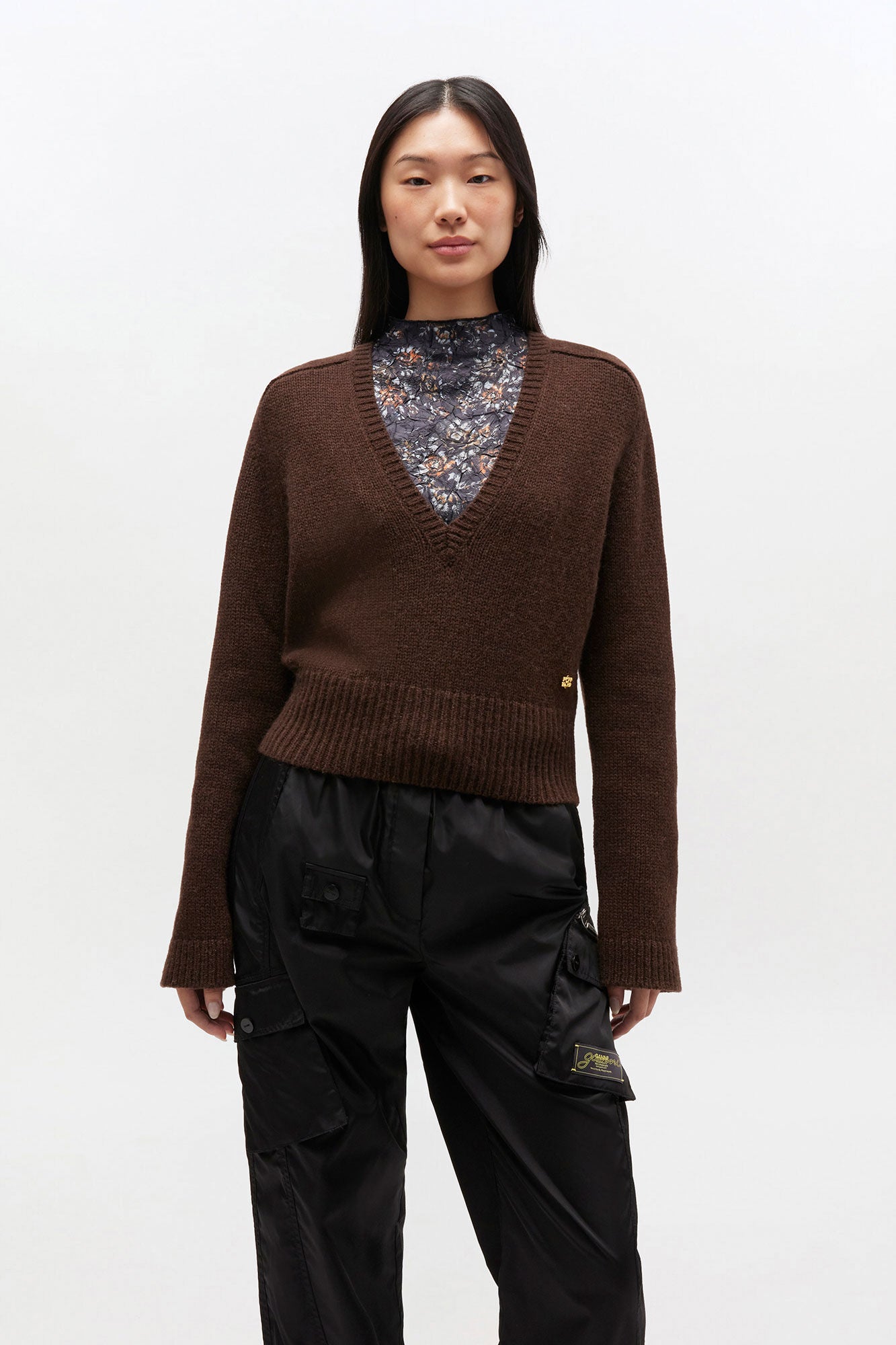 Brown Vneck Jumper