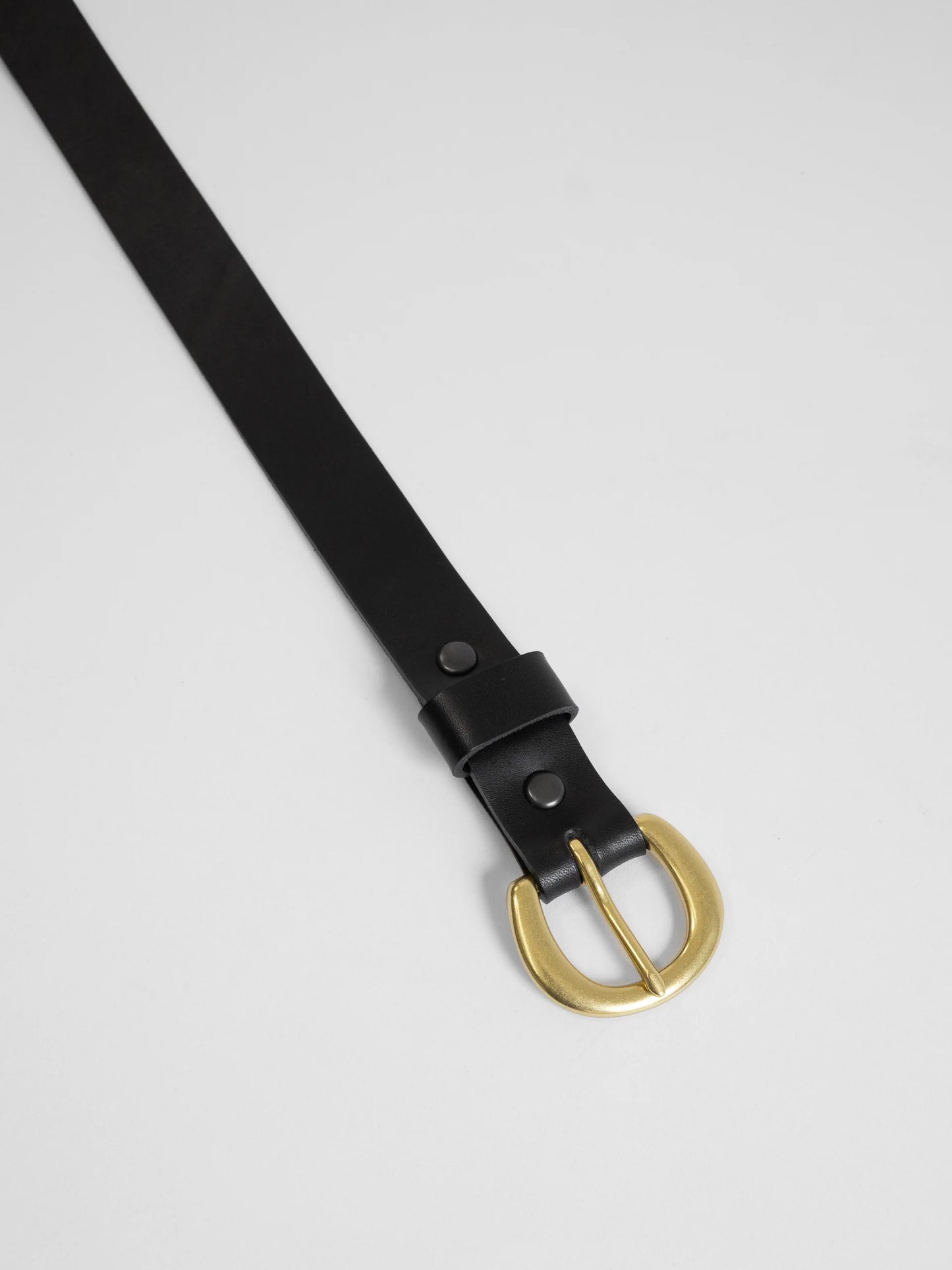 The Lair Camille Classic Slim Belt Brass