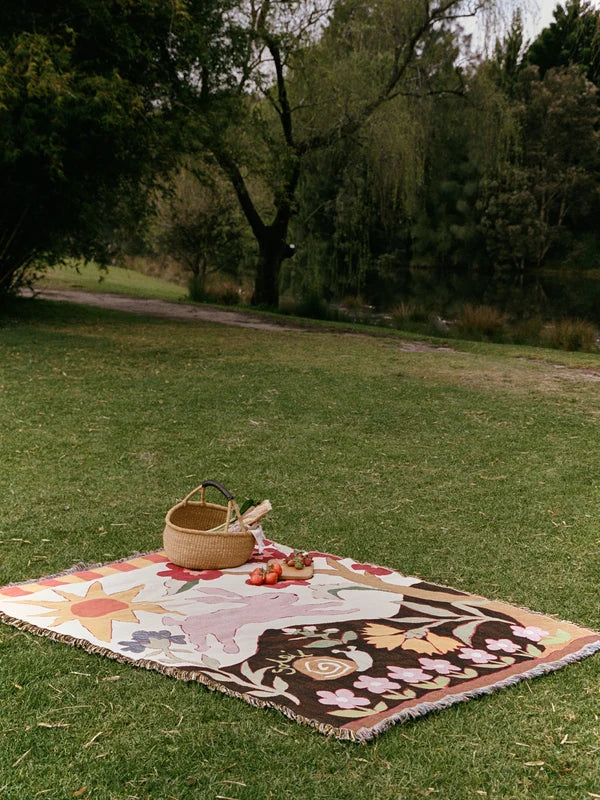Soleil Soleil Woven Blanket Le Lapin