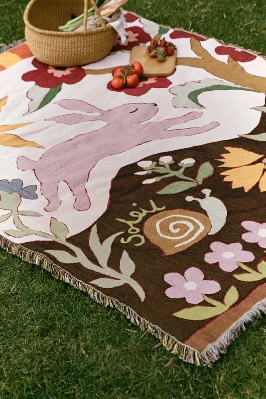 Soleil Soleil Woven Blanket Le Lapin