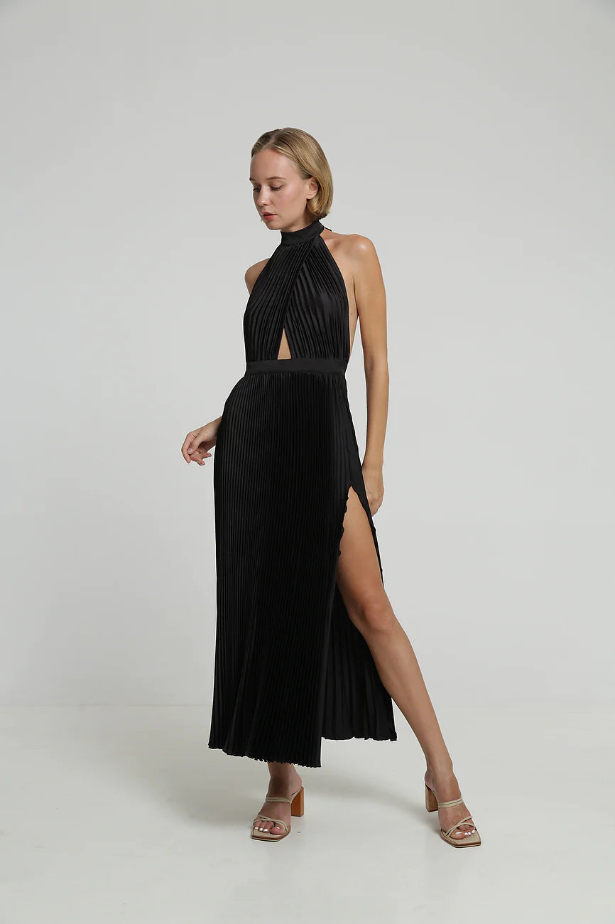 Renaissance Split Gown Noir