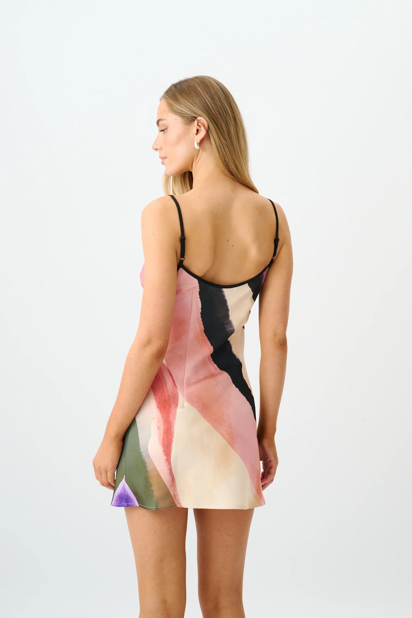 With Harper Lu Bias Mini Dress Wave