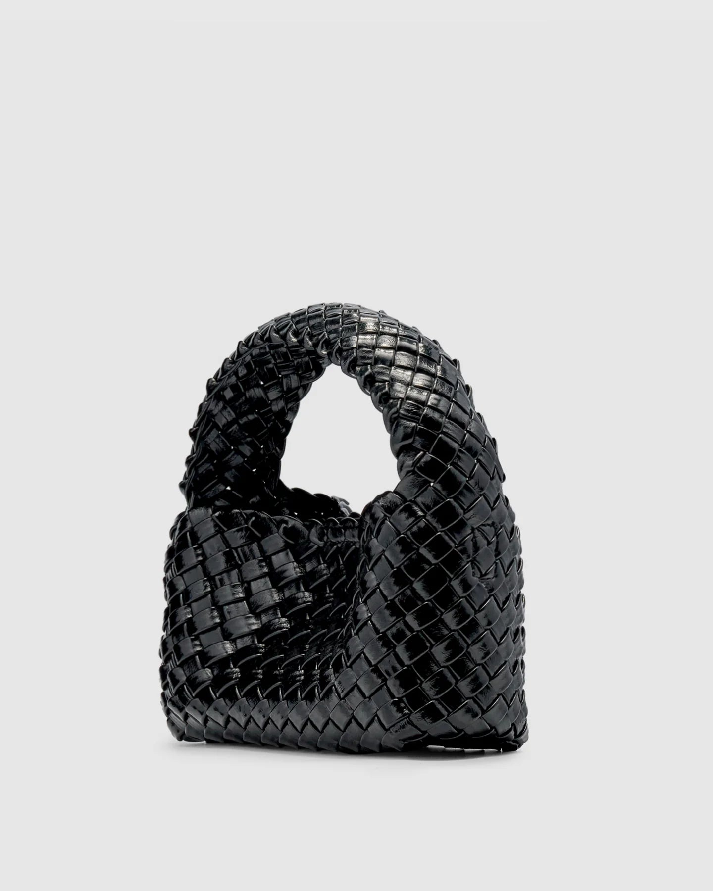 Luca Woven Shoulder Bag Black