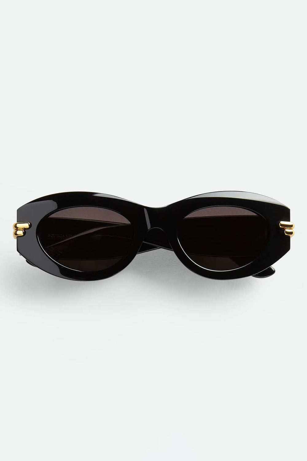 Bottega Veneta Mitre Oval Sunglasses Black BV1322S001