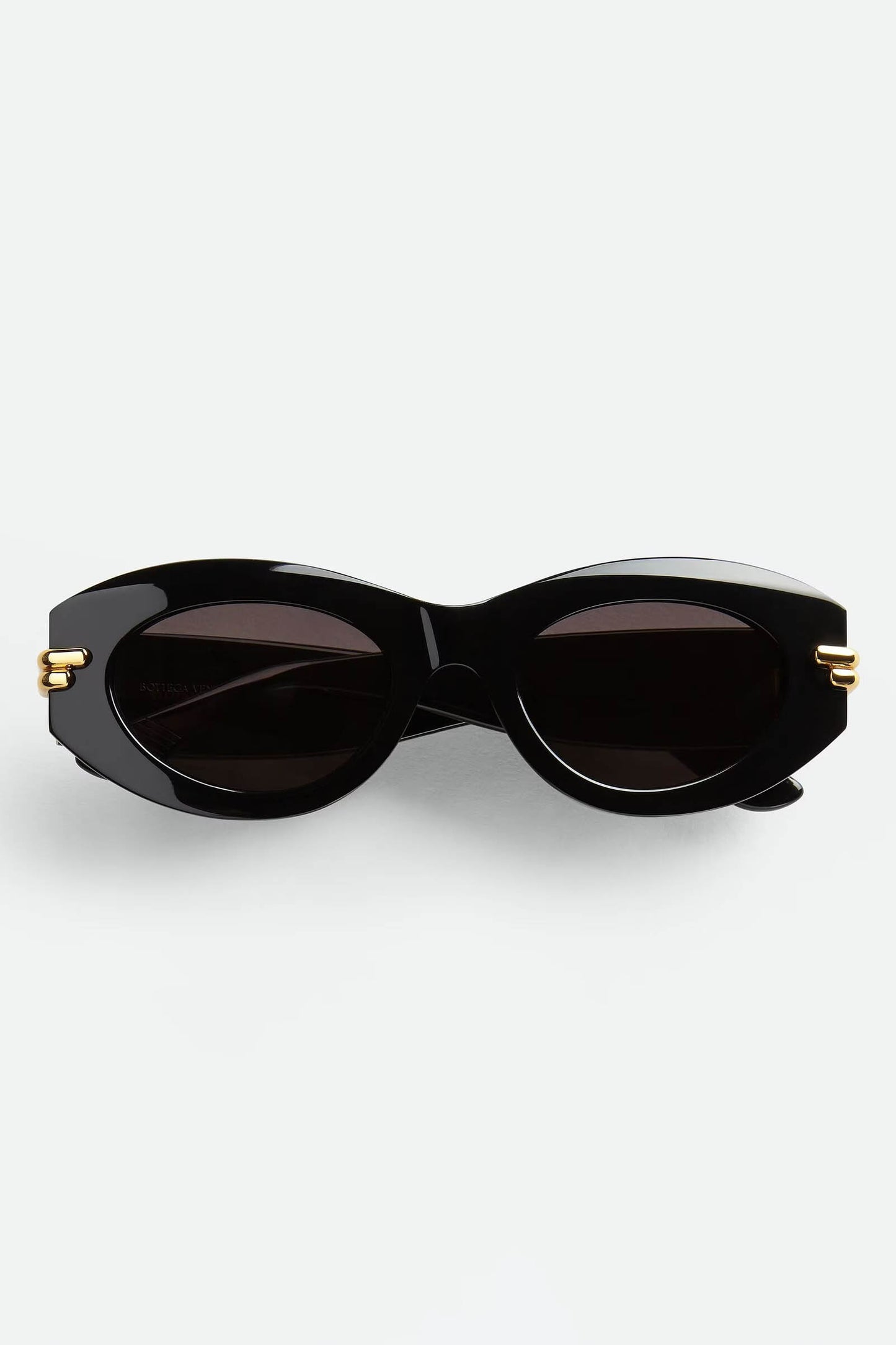 Bottega Veneta Mitre Oval Sunglasses Black BV1322S001