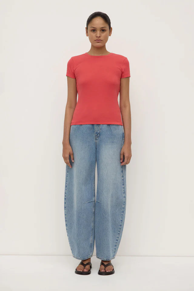 Linley Rib Tee Washed Chilli