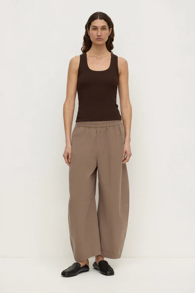 Assembly Label Elaine Washed Cotton Pant Dark Sand