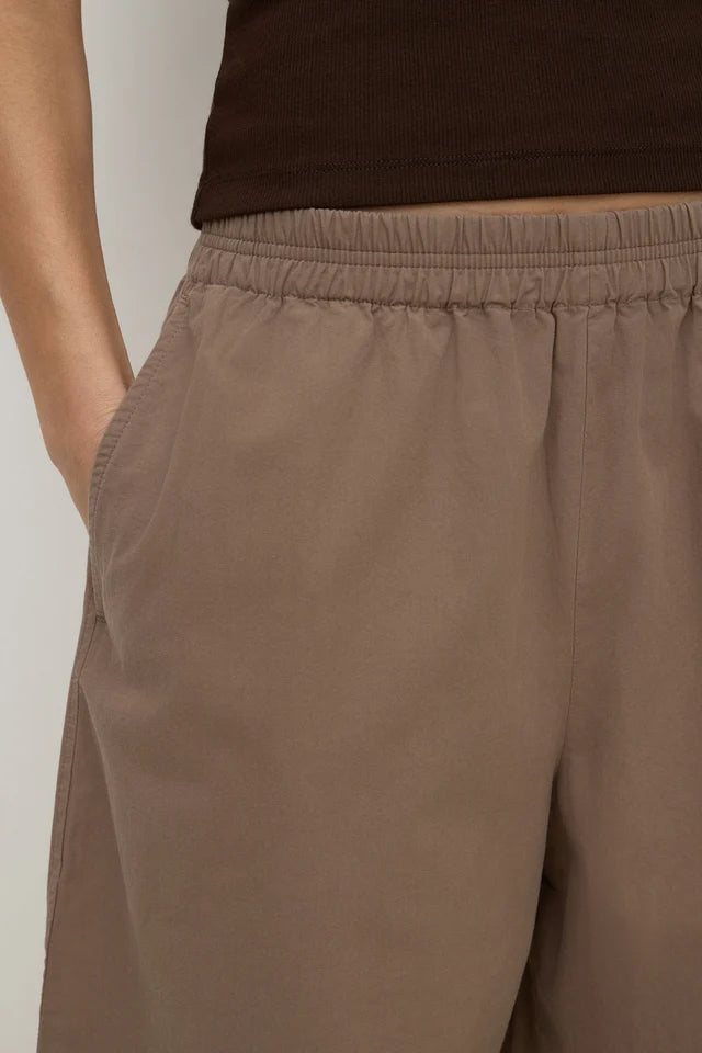 Assembly Label Elaine Washed Cotton Pant Dark Sand