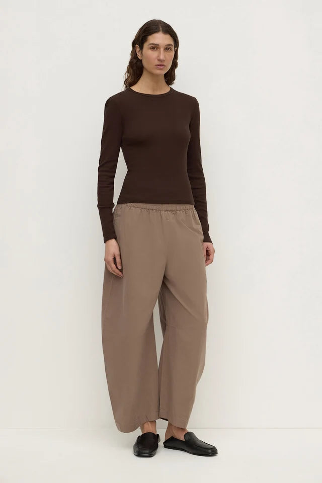 Assembly Label Elaine Washed Cotton Pant Dark Sand
