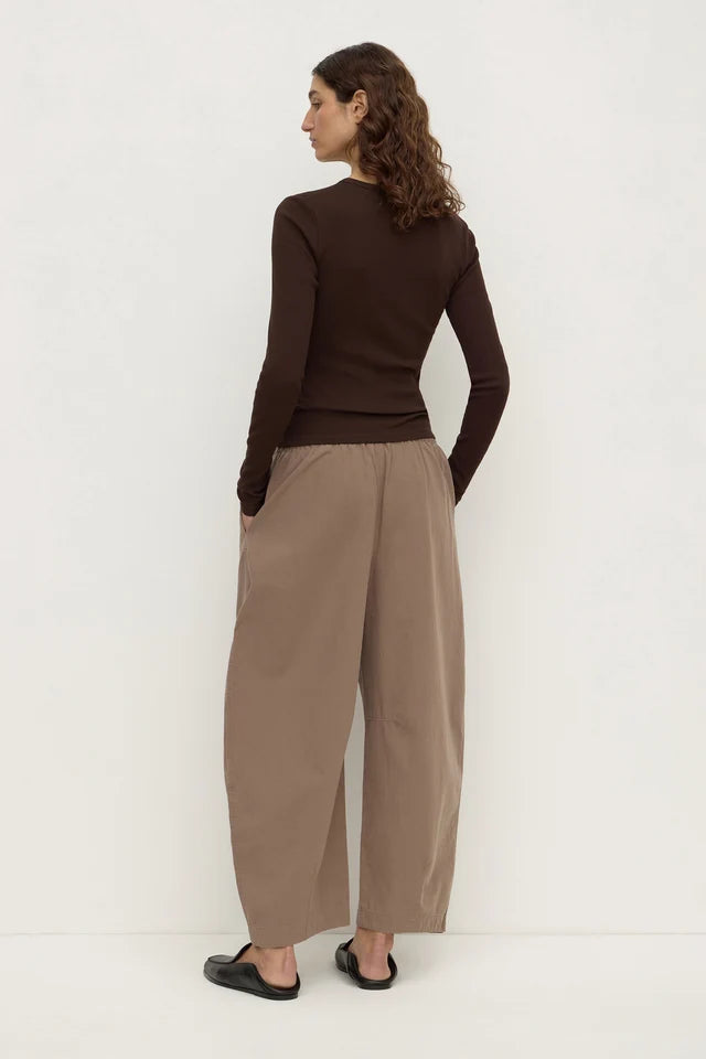 Assembly Label Elaine Washed Cotton Pant Dark Sand