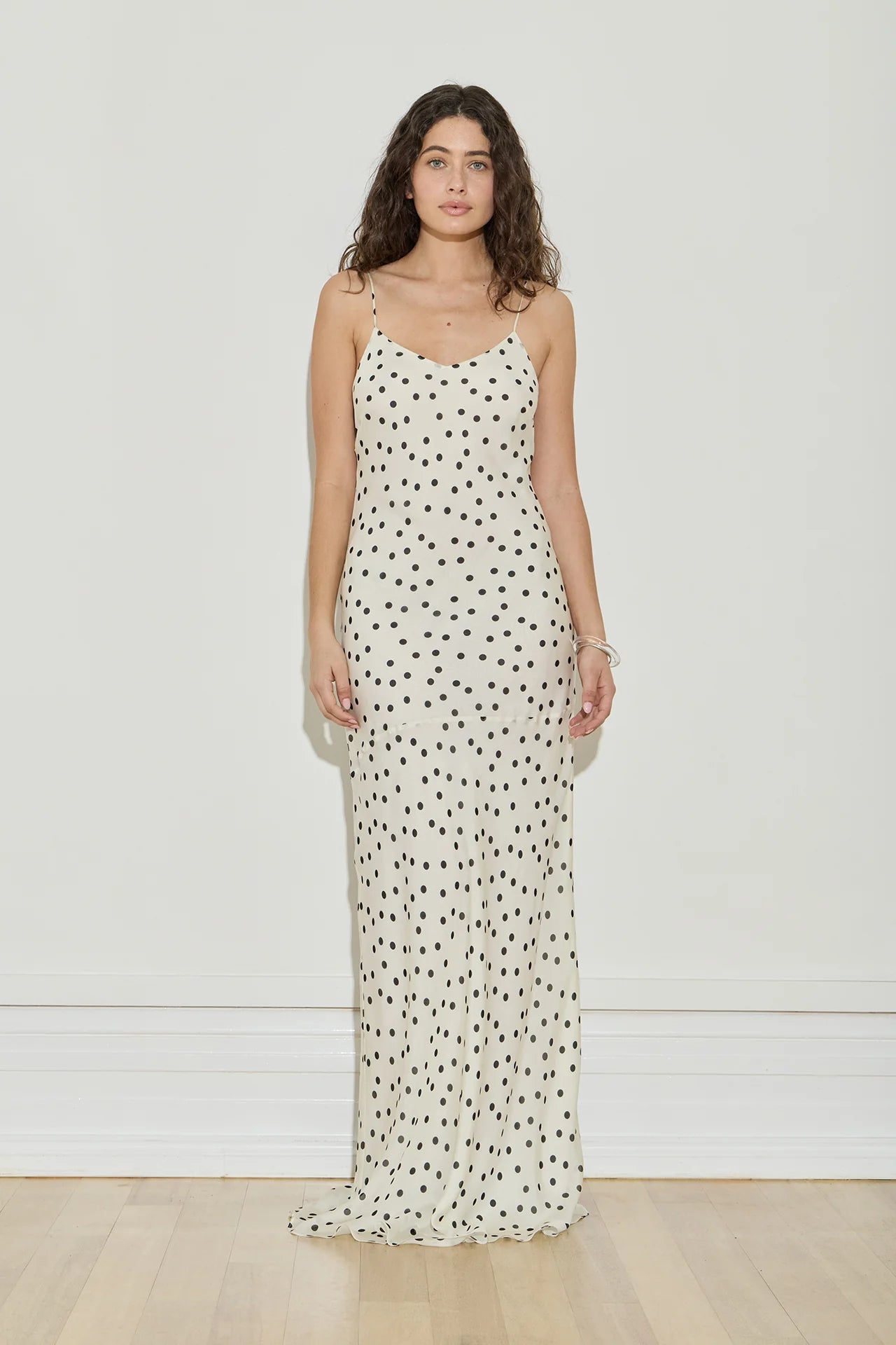 Silk Chiffon Slip Polka Dot