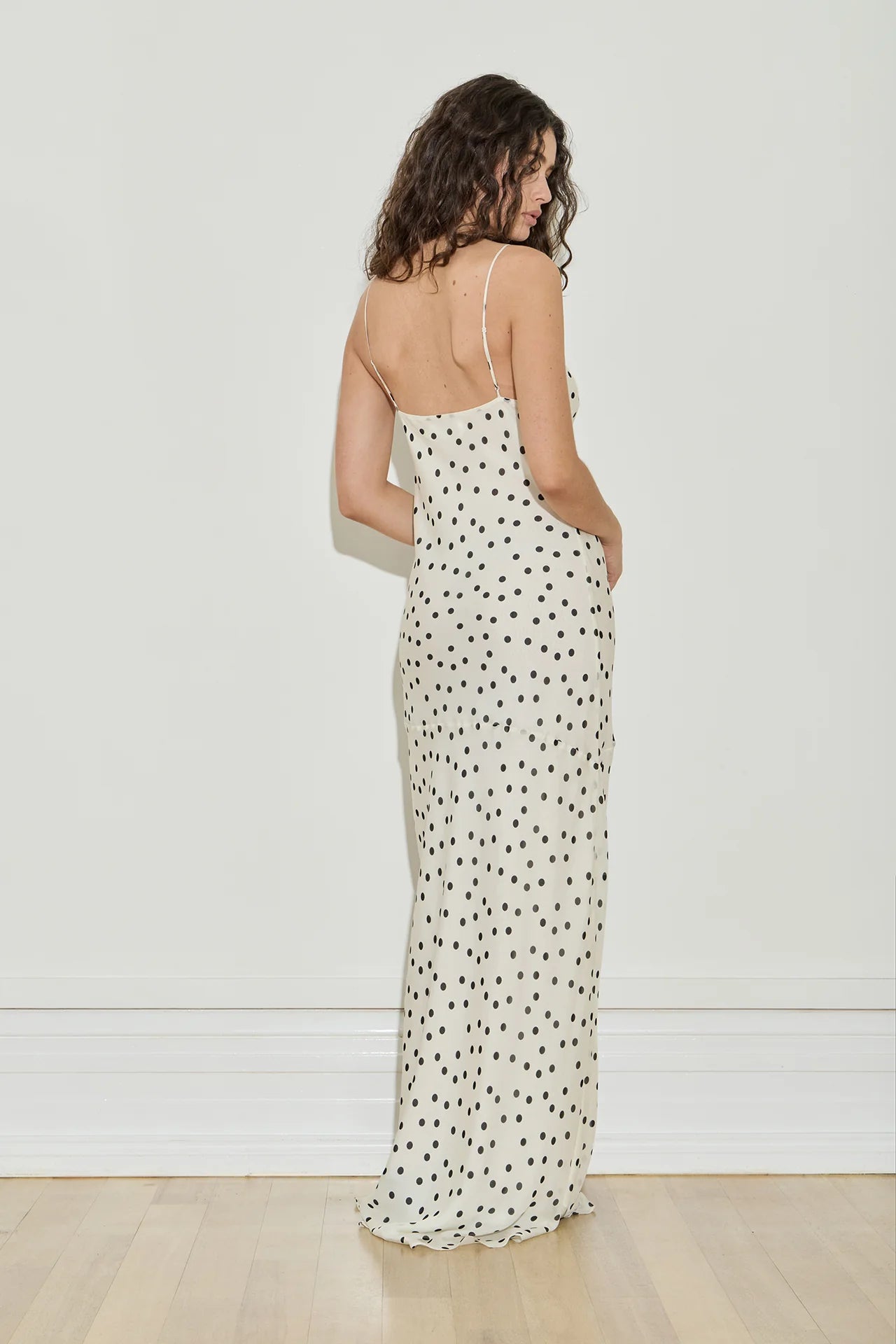 Silk Chiffon Slip Polka Dot