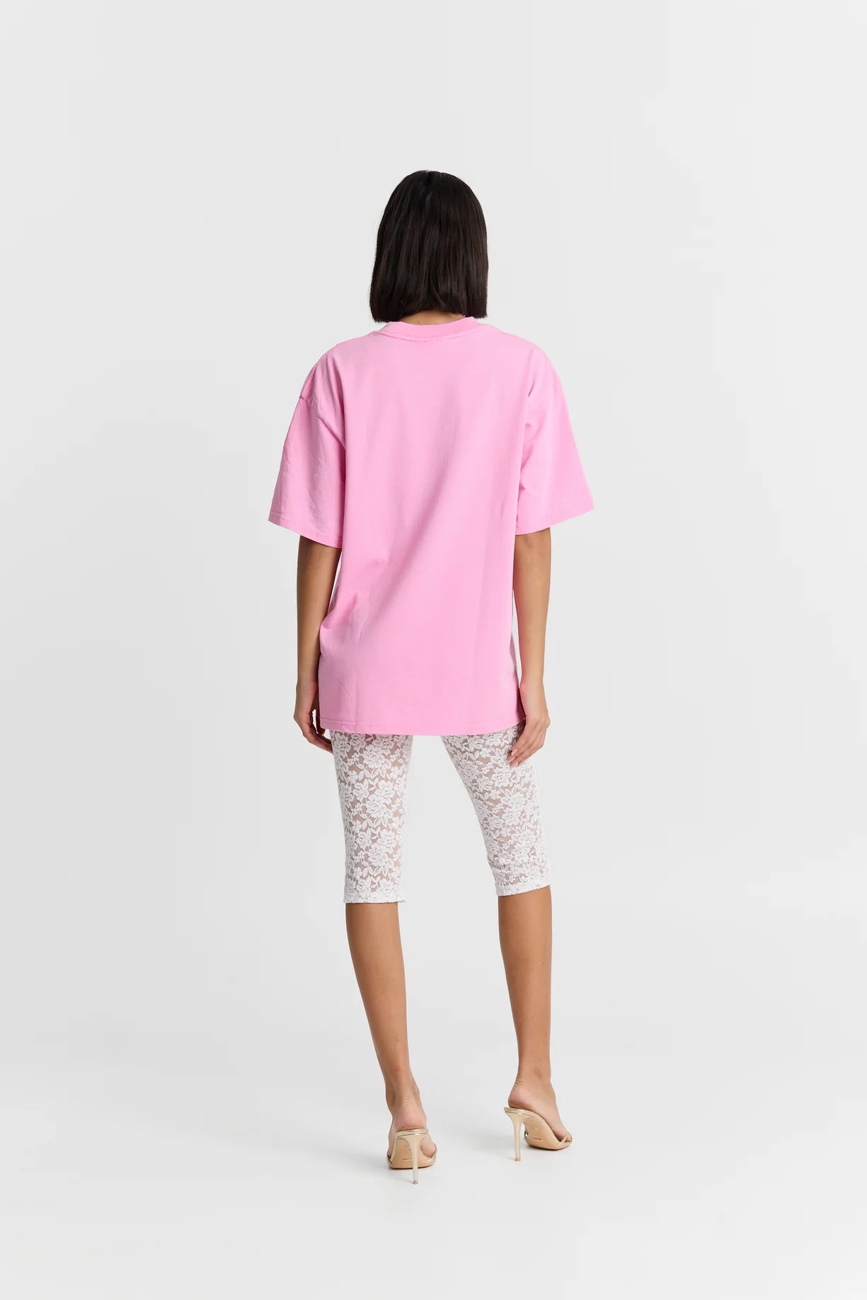 Fairy Bread Acid Wash Oversize Tee Pink