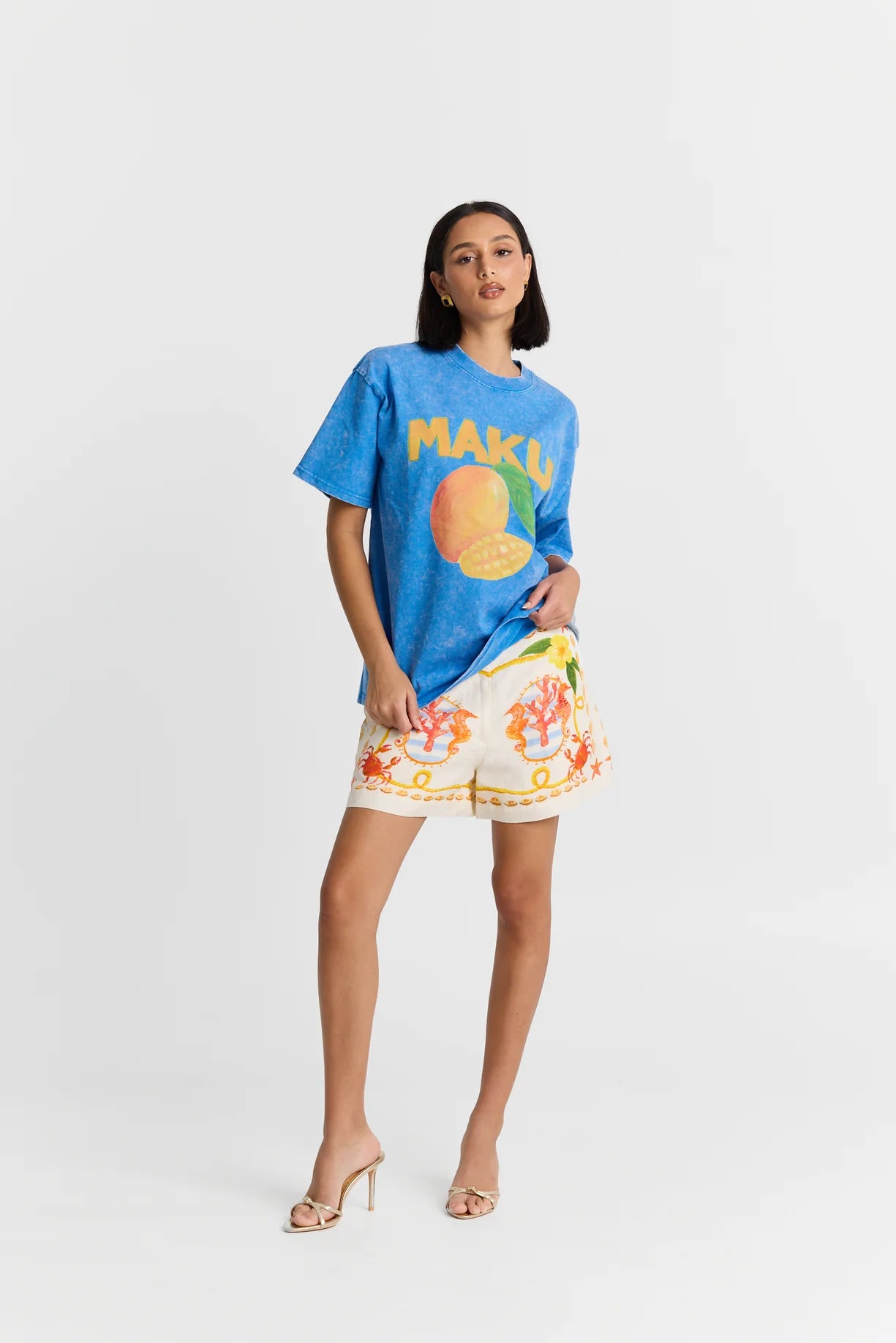 Mango Oversize Tee Blue