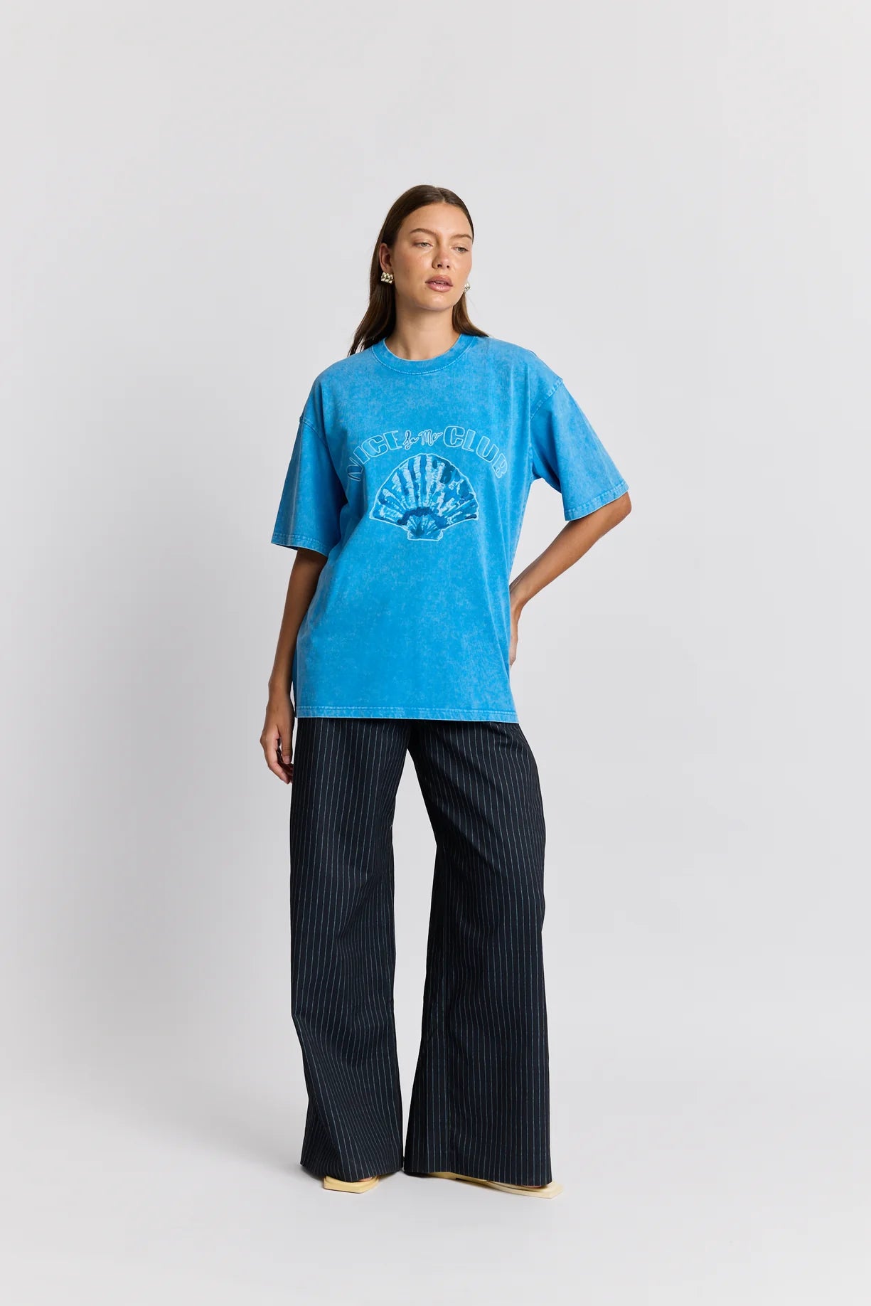 Seashell Oversize Tee Blue