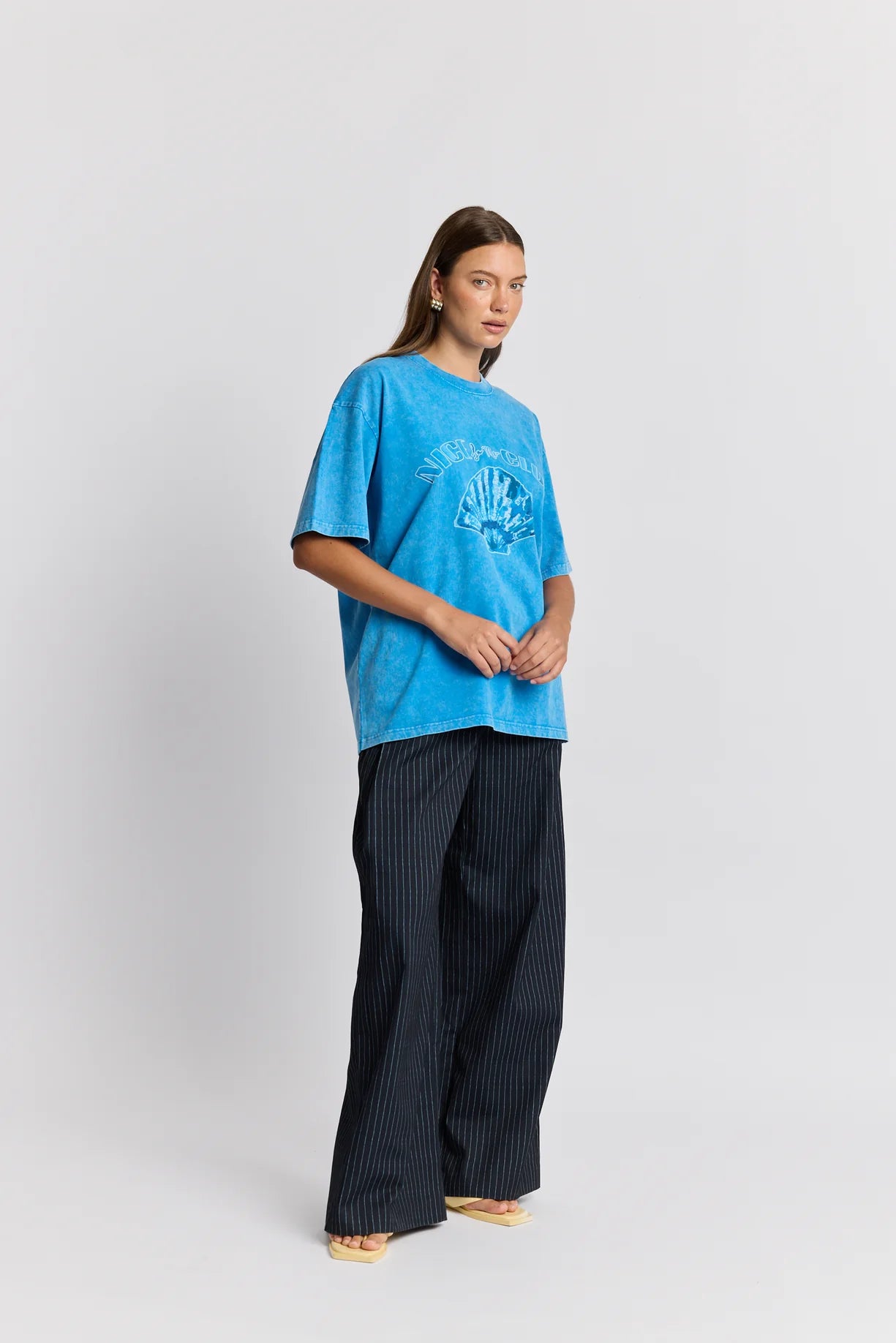 Seashell Oversize Tee Blue