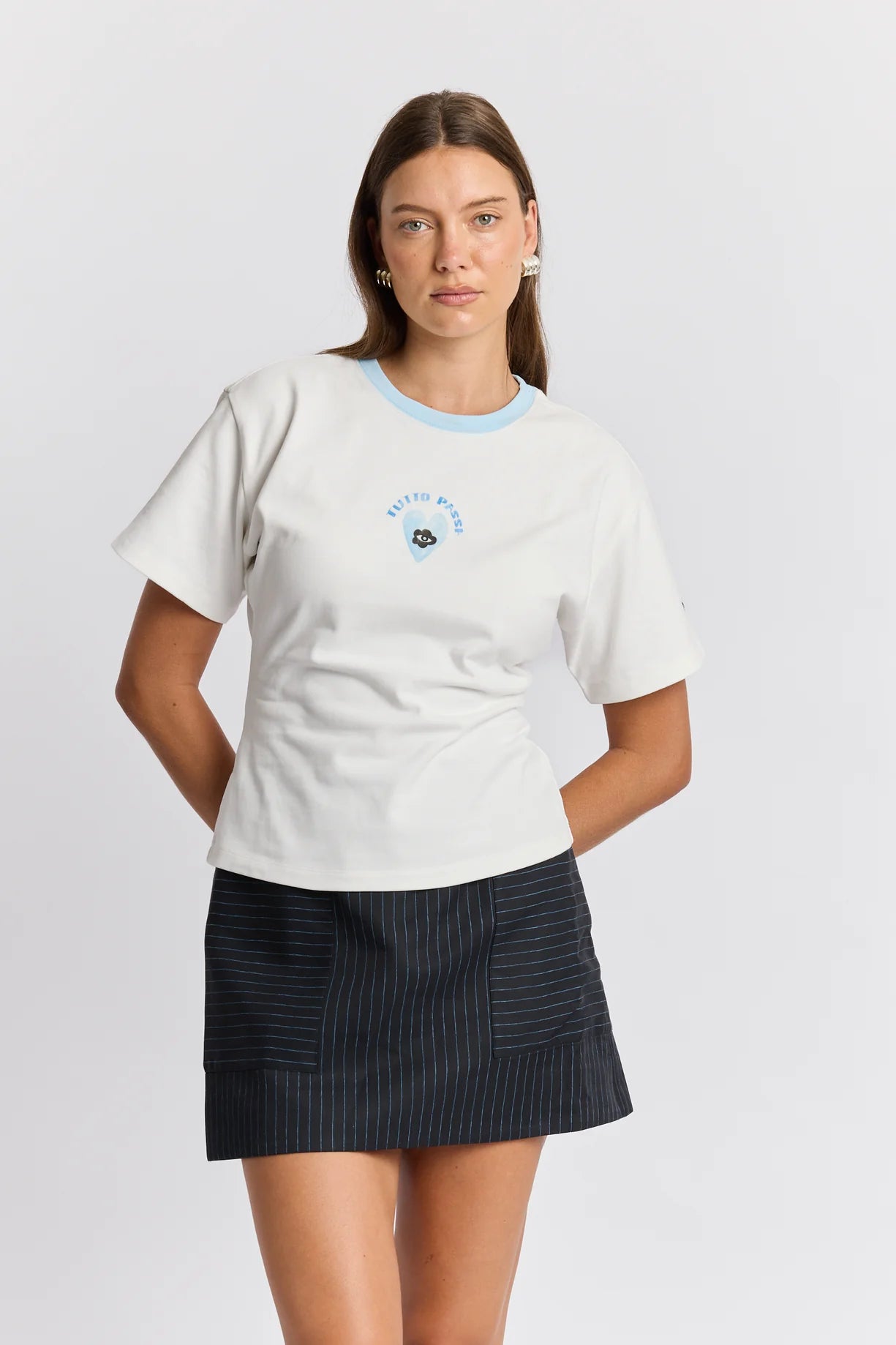 Tutto Passa Fitted Tee White