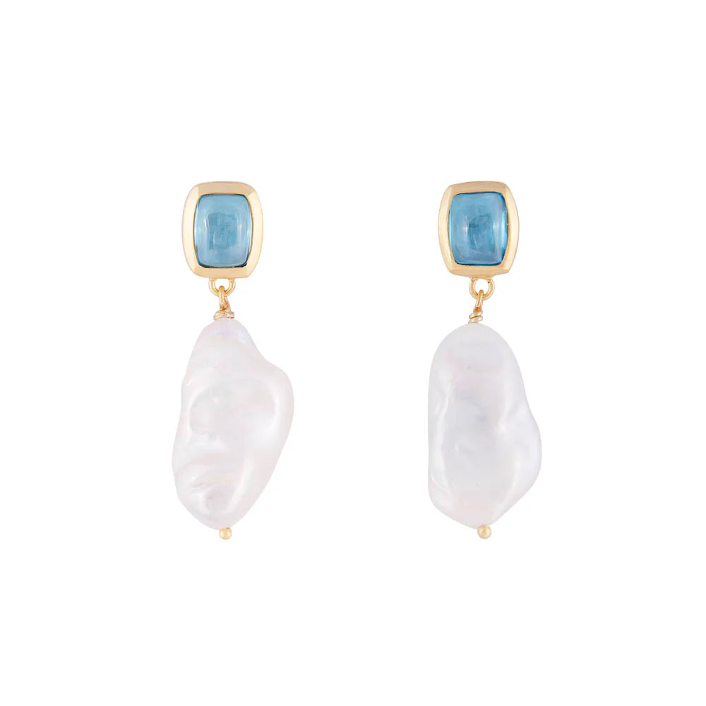 Blue Topaz Keshi Drops