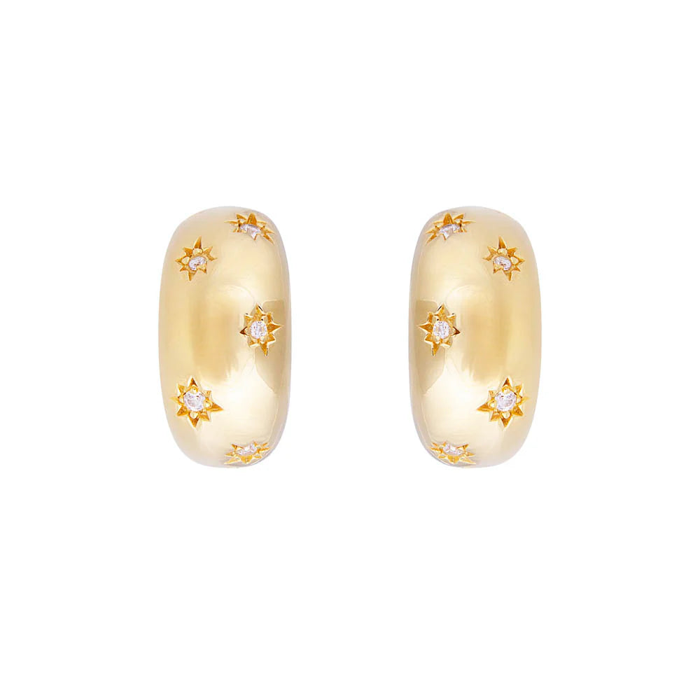 Starburst Flared Hoops