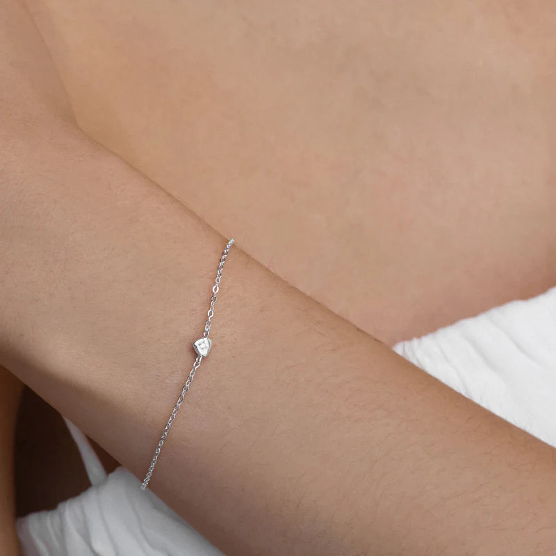Mini Heart Bracelet Silver
