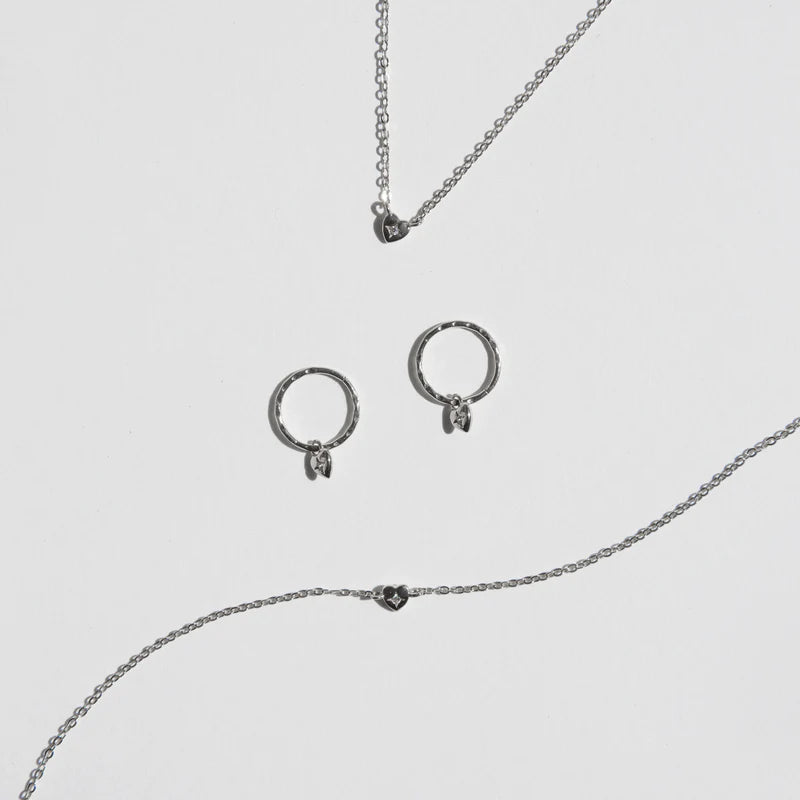 Mini Heart Bracelet Silver