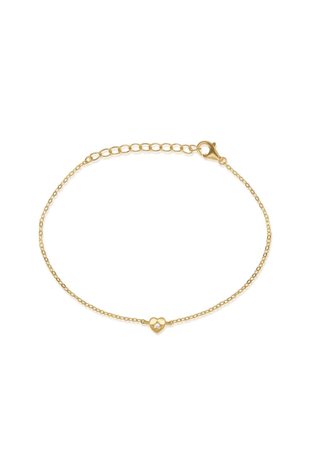 Mini Heart Bracelet Gold