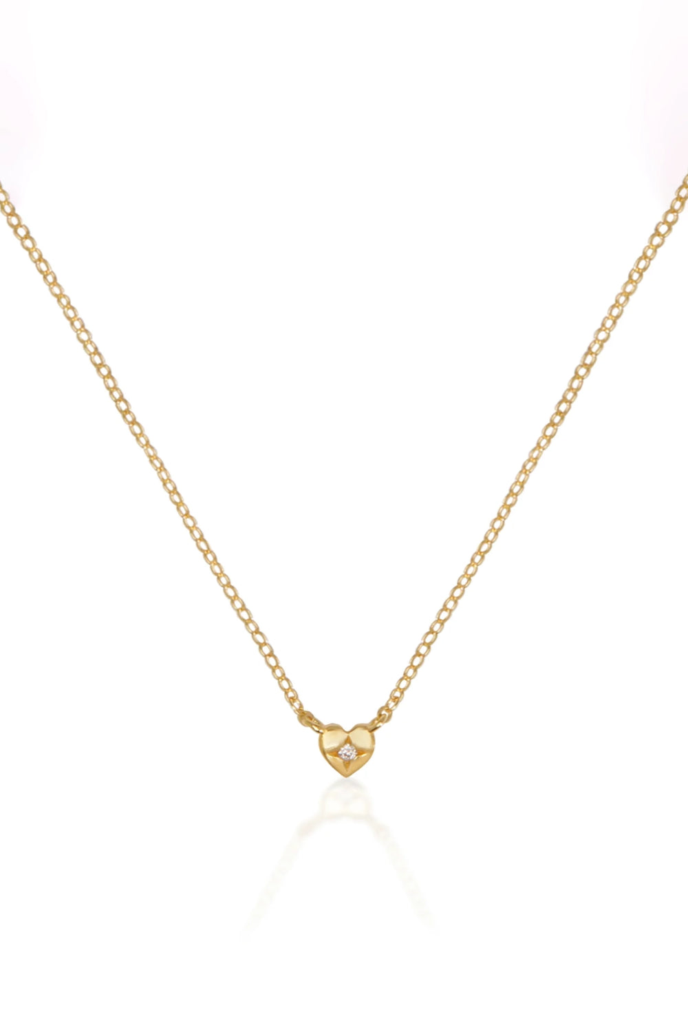 Mini Heart Necklace Gold