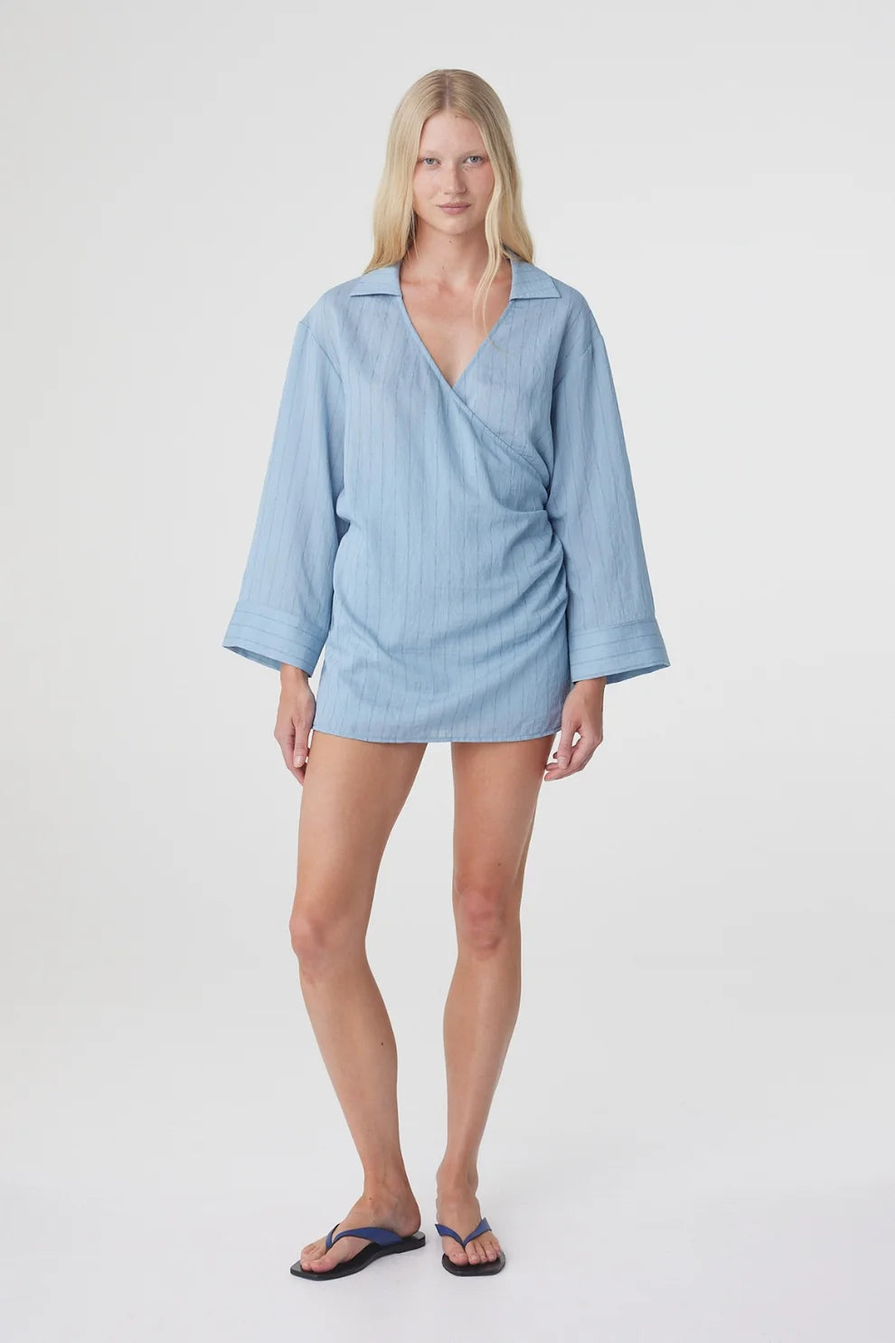Arcaa Amara Shirt Dress Dusk Blue Stripe
