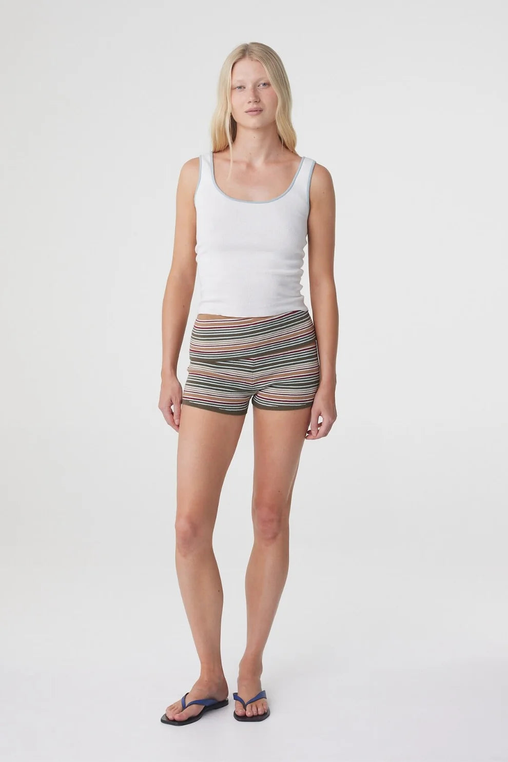 Arcaa Tove Short Olive Stripe