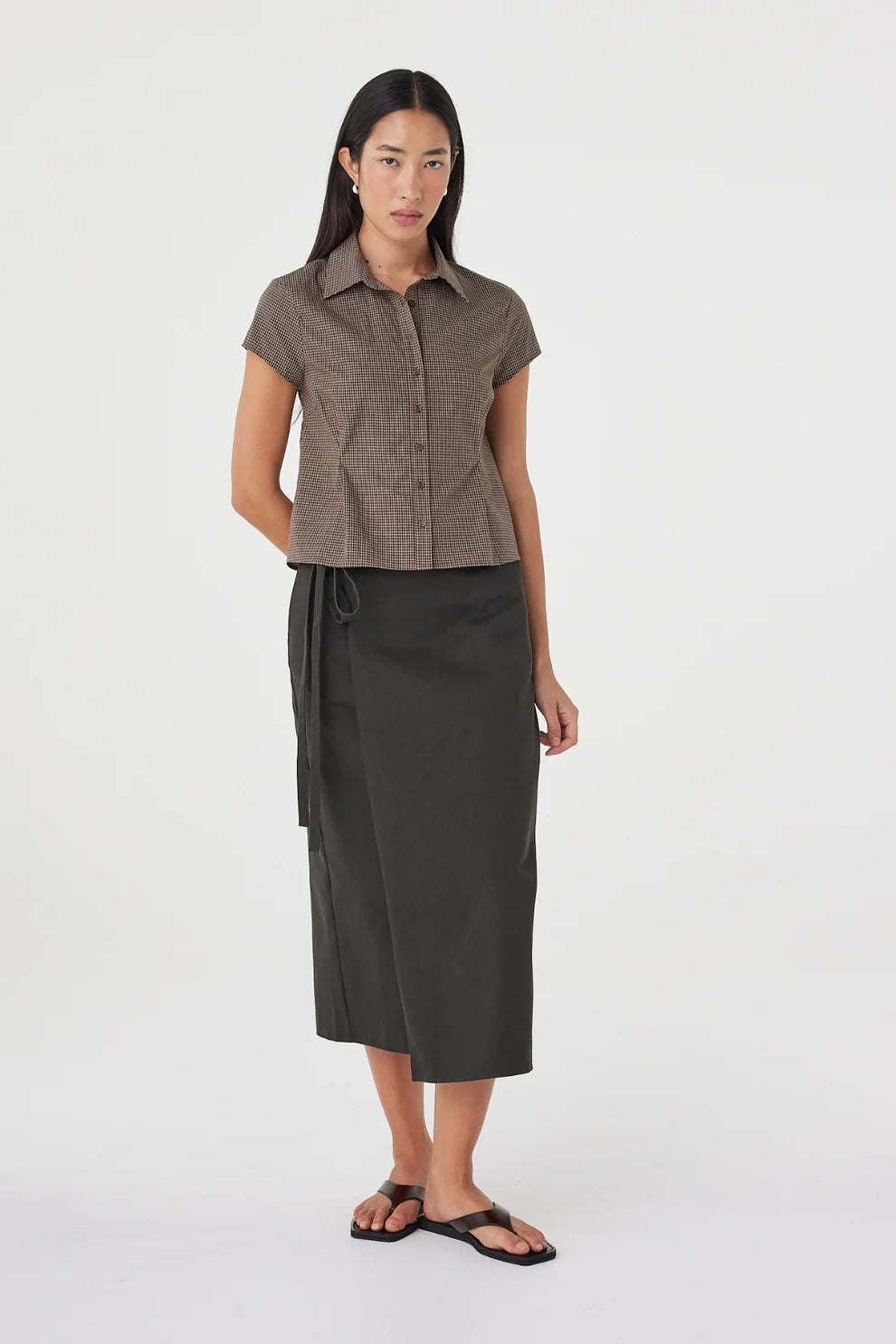 Arcaa Freya Shirt Chocolate Check