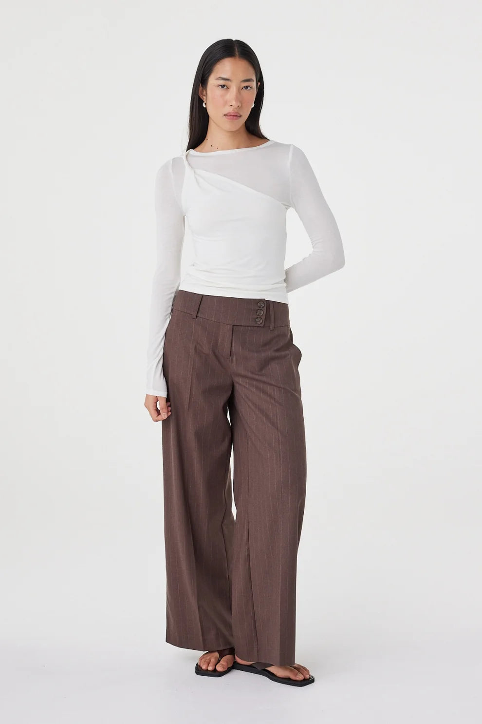 Arcaa Mabel Longsleeve Twist Top Cream