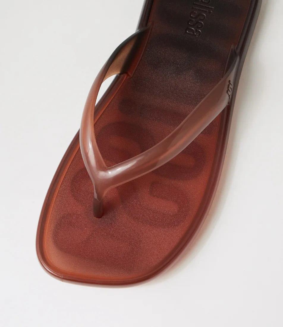 Melissa Beachwear Brown Black Thong