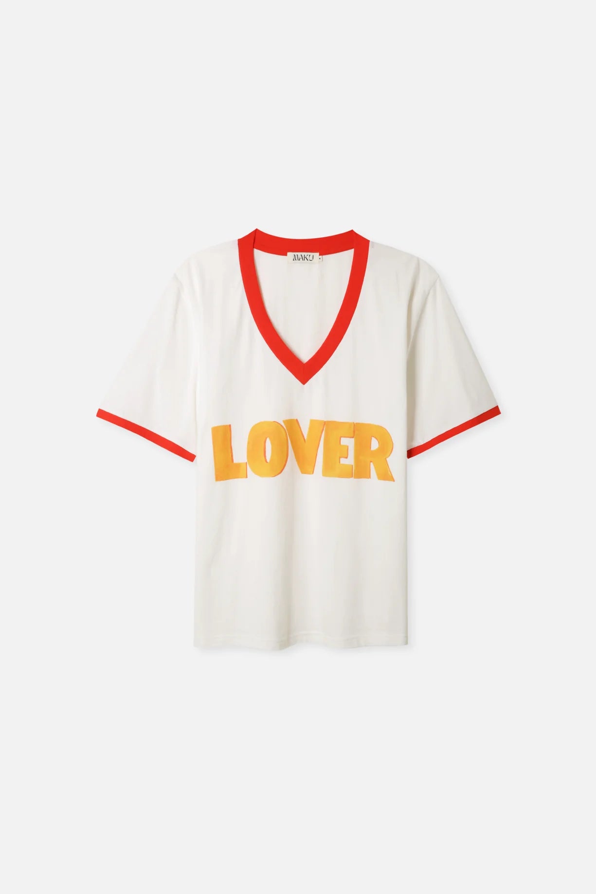 Lover V Neck Tee White