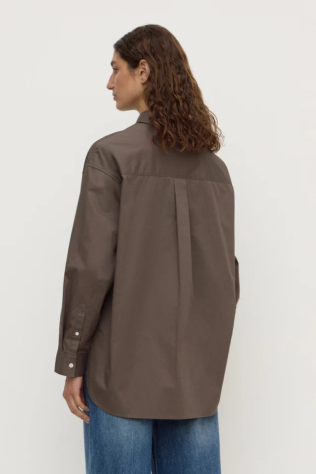 Marigold Poplin Long Sleeve Shirt Bark