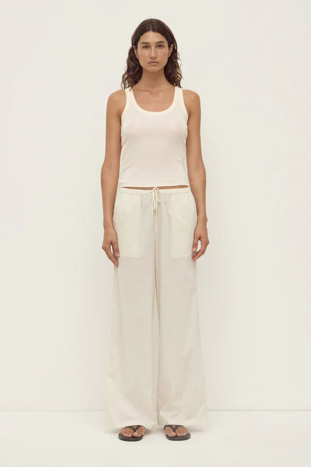 Marina Stripe Pant White Grey Stripe