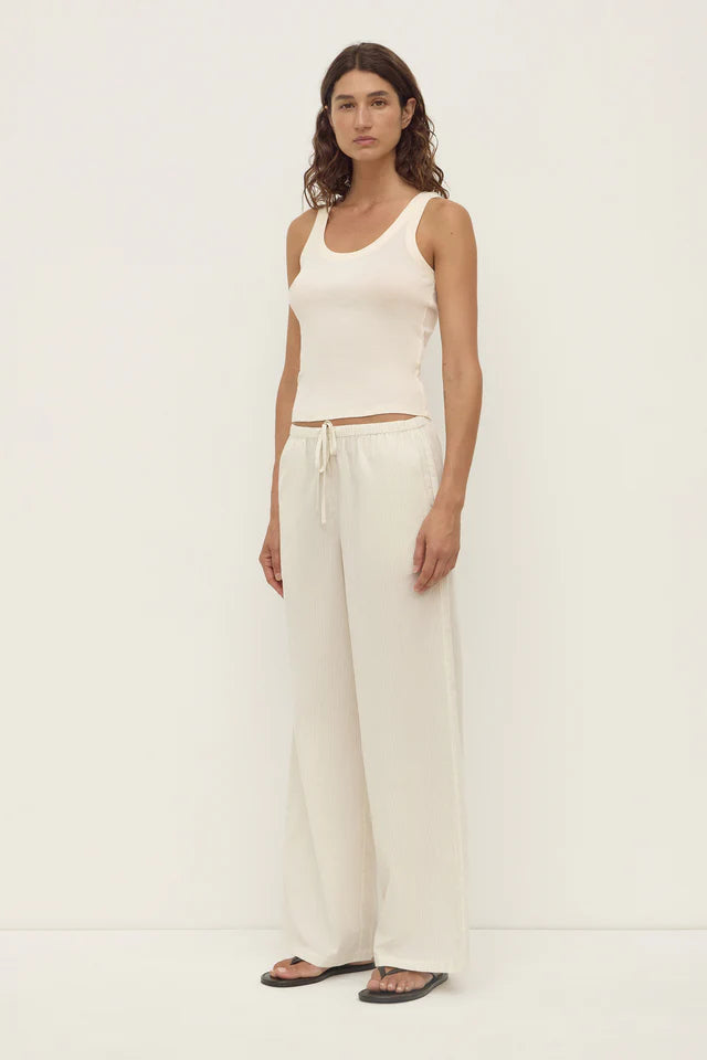 Marina Stripe Pant White Grey Stripe