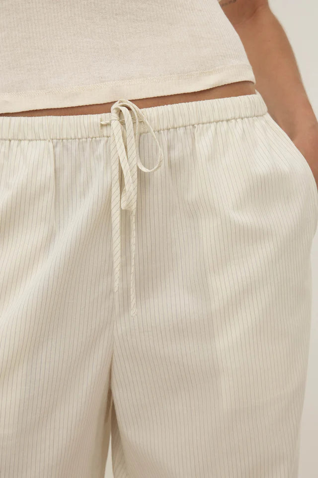 Marina Stripe Pant White Grey Stripe